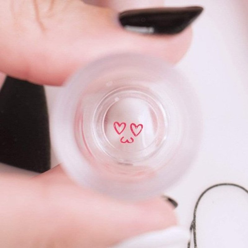 Maniology Mini Dual-Ended Clear Nail Stamper with Scraper Card | Transparent Silicone Stamper for Precise Nail Design Placement – Essential Nail Art Stamping Tool