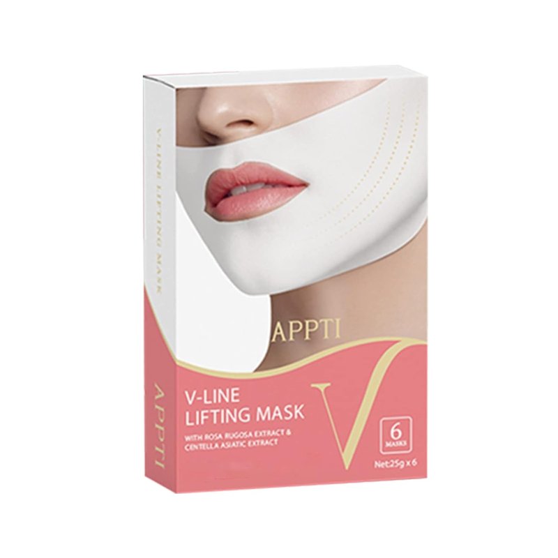 V Shape Face Mask - Firming Double V Line Lifting Mask for Women & Men | 6 Pieces