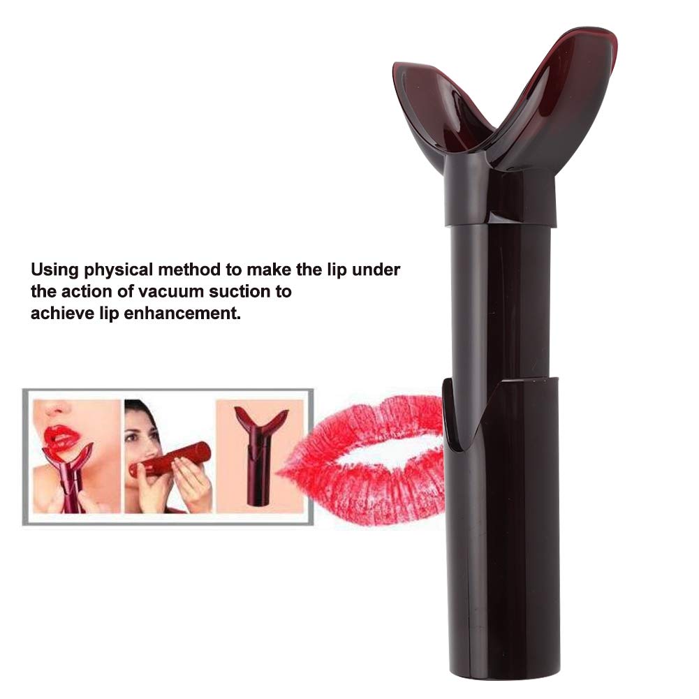 Lip Plumper Suction Tool – Portable Manual Lip Enhancer for Gorgeous Delicate Lips – Dark Red Color – Eco-Friendly Materials