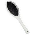 The Hair Shop Beige Loop Brush - Professional Ergonomic Detangler for 100% Remy Hair Extensions | Light Grey