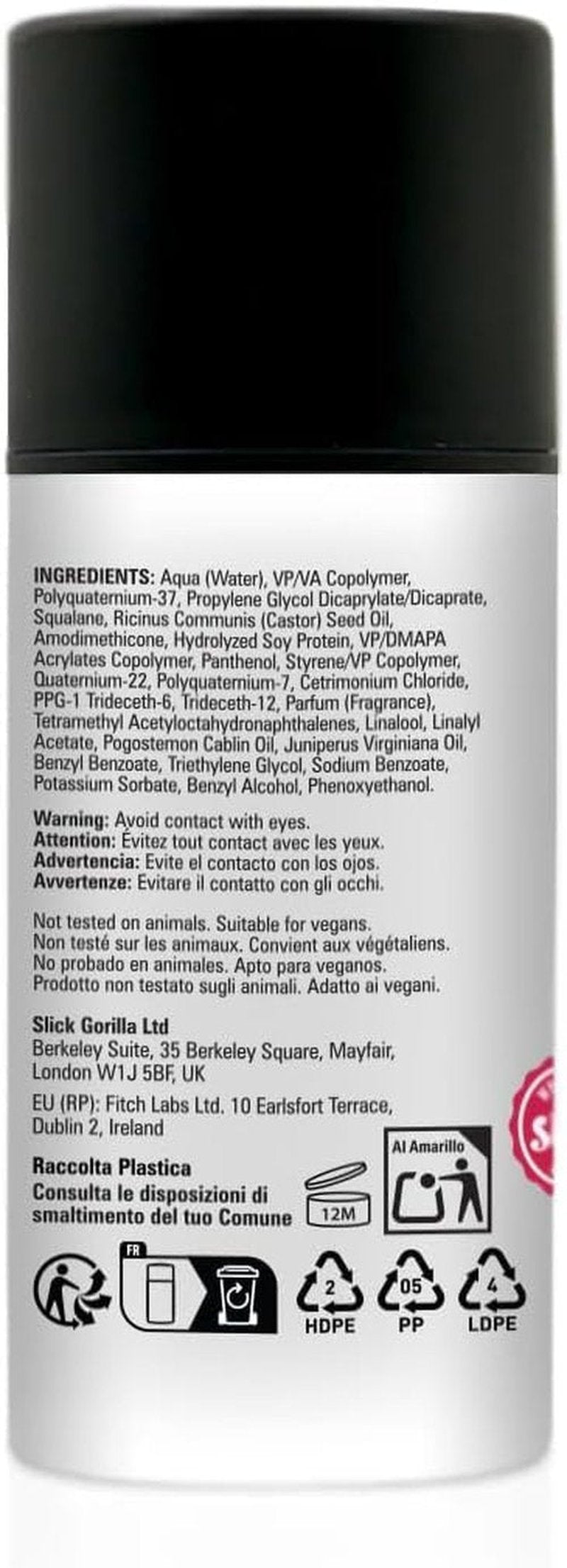 Slick Gorilla Hair Styling Cream - Light Flexible Hold & Frizz Control | 3.38 fl oz (100ml)