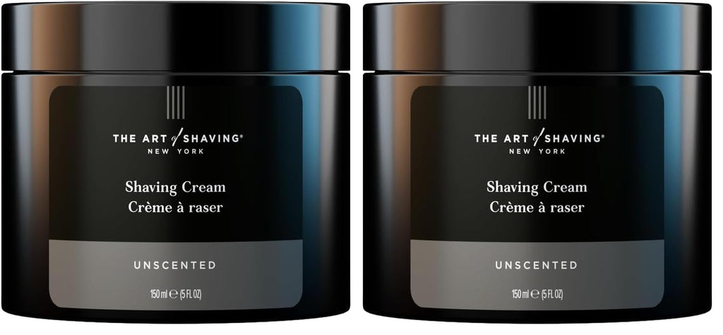 The Art of Shaving Unscented Shaving Cream for Men - Beard Care,Protects Against Irritation and Razor Burn,Clinically Tested for Sensitive Skin,5 Fl Oz,(Pack of 2)