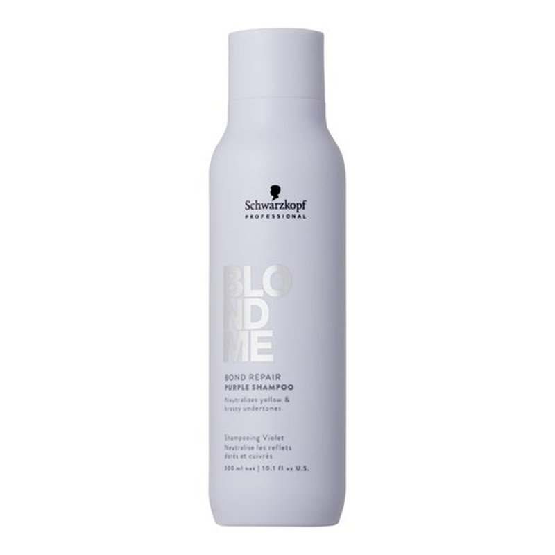 BlondMe Bond Repair Purple Shampoo for Blonde Hair | Neutralizes Yellow & Brassy Tones | Strengthens, Repairs, & Prevents Breakage | For Moisturized, Healthy-Looking Cool-Toned Blondes