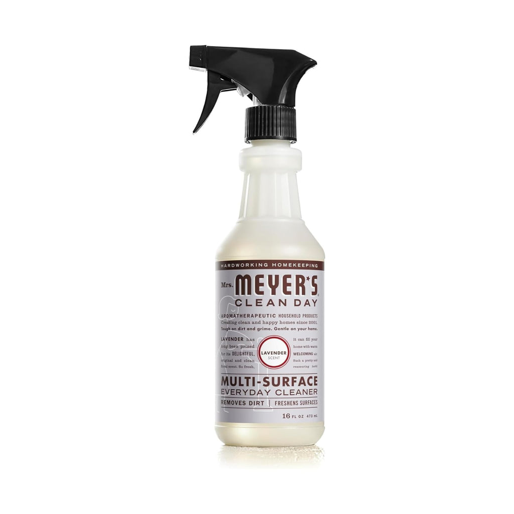 Mrs. MEYER'S CLEAN DAY Kitchen Set, Room Freshener, Multi-Surface Cleaner, Dish Soap and Foaming Hand Soap, 4 CT (Lavender)