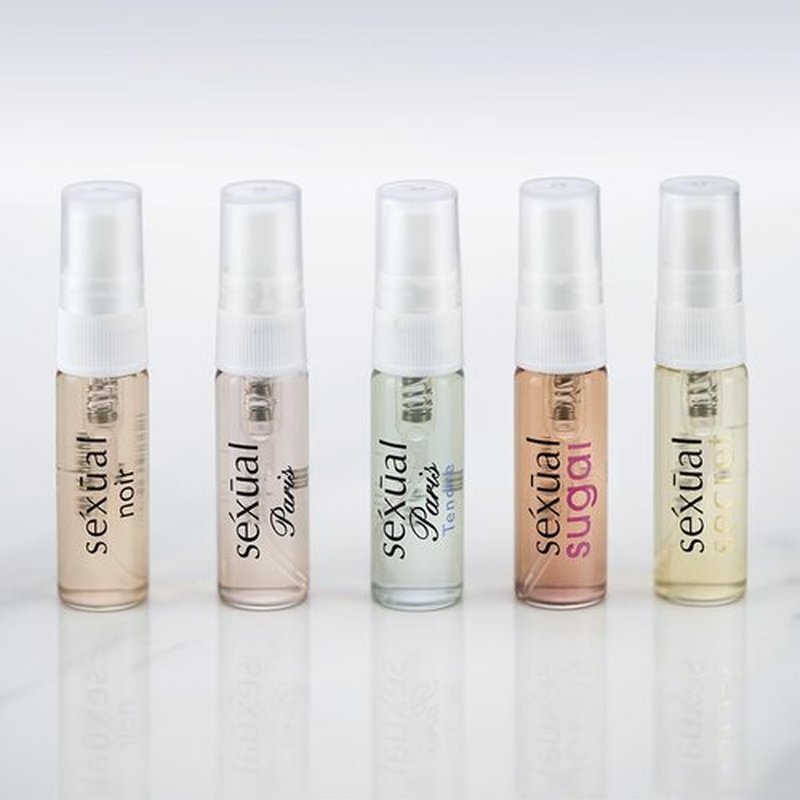 Michel Germain Sexual Discovery Set - Women's Perfume Sampler | 5 Floral & Gourmand Vials (0.07 Fl Oz Each)