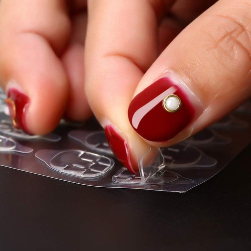 Mwellewm 1200 Pcs 50 Sheets Double Side Glue Nail Sticker for Press on Nail Sticky Tabs,Waterproof Breathable False Nail Tips Jelly Adhesive Tabs Nail Glue