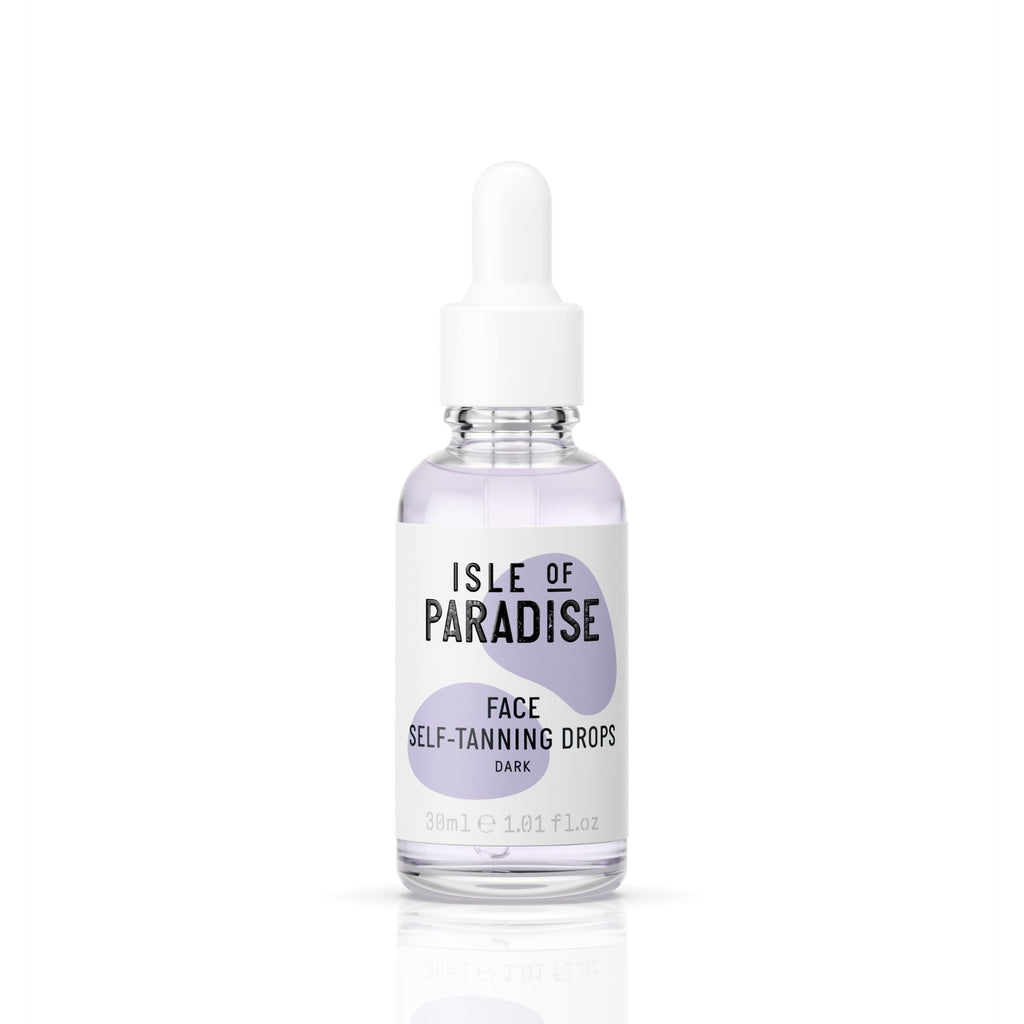 Isle of Paradise Self Tanning Face & Body Drops- Dark, Self Tanner Drops for a Natural Bronze, Long-lasting Tan, Cruelty Free, Fragrance Free & Dermatologist-Approved, 1.01 fl. oz