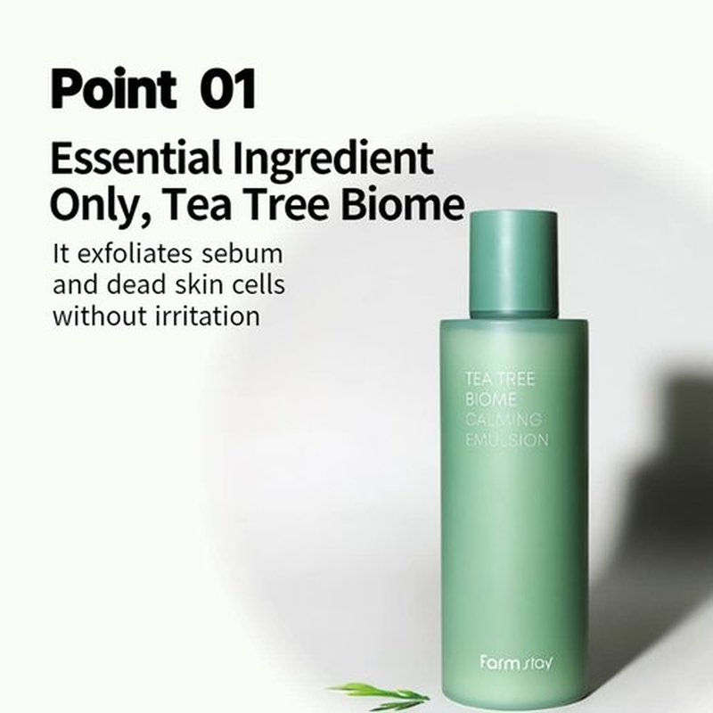FARMSTAY TeaTree Biome Calming Toner,Pure Moisturizing Daily Face Toner for Sensitive Skin with CICA Exfoliating Without Redness, Deep Hydration,Korean Skincare,for Men&Women,Teenagers 6.76 Fl.Oz