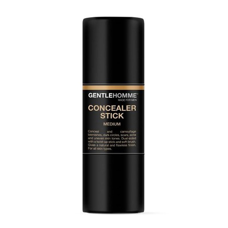 Skiennix Concealer Stick with Brush for Men - Full Coverage Dark Circle Eraser | Dual-Sided, Buildable (Medium)