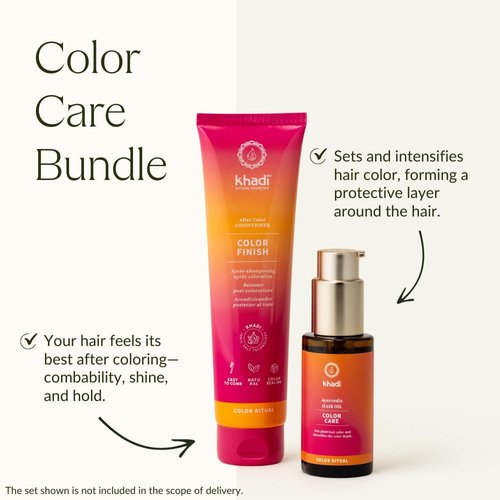KHADI COLOR FINISH After Hair Dye Conditioner - Quick Color Set, Immediate Combability, Brilliant Shine, 100% Vegan, 5 Fl oz
