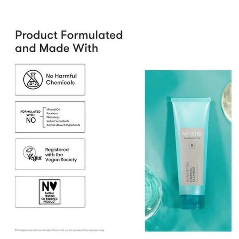 Art Stry Skin Nutrition Renewing Foaming Cleanser - Gentle Formula for Radiant Skin | 125ml
