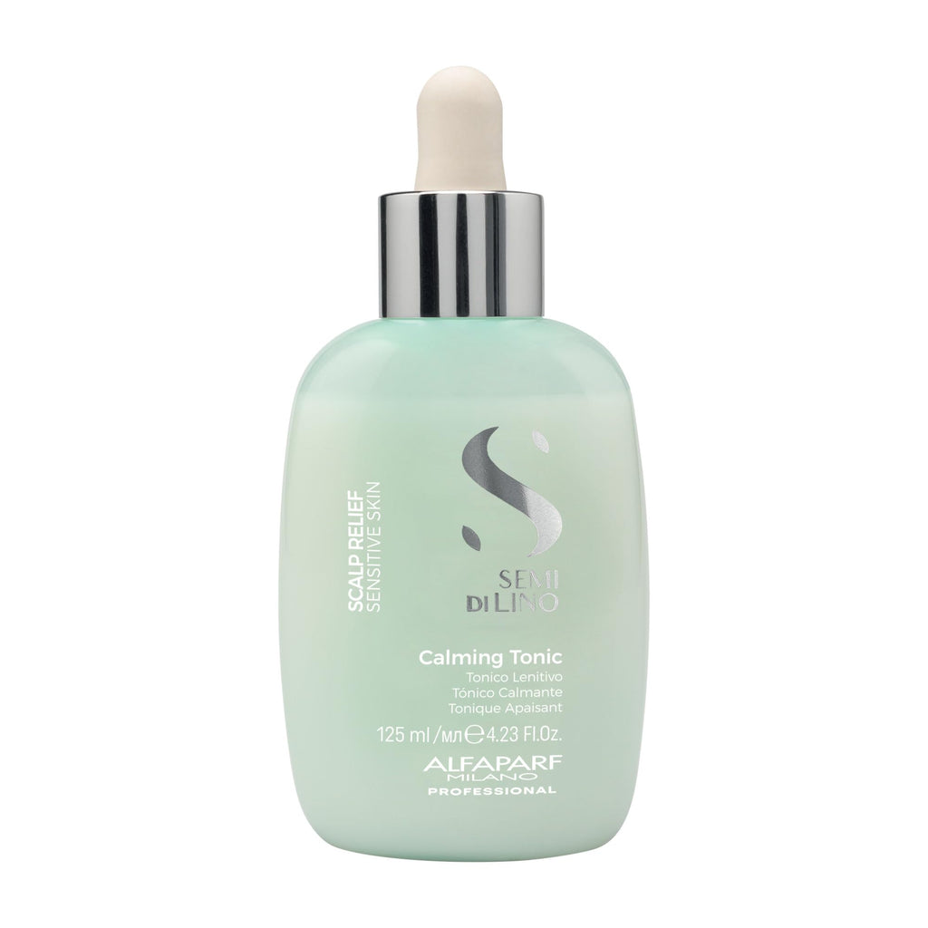 Alfaparf Milano Semi di Lino Scalp Relief Calming Tonic for Sensitive Skin - Immediate Calming Effect - Soothes, Brings Comfort and Hydrates - Itch Relief - Professional Salon Quality - 4.23 Fl Oz