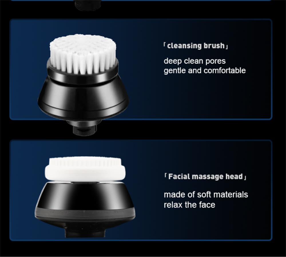 Head Shaver, 5 in 1 Waterproof with LCD Display Bald Head Shavers for Men, Wet Dry Electric Razor, 7DUSB Rechargeable Electric Shavers Bald (Grey)