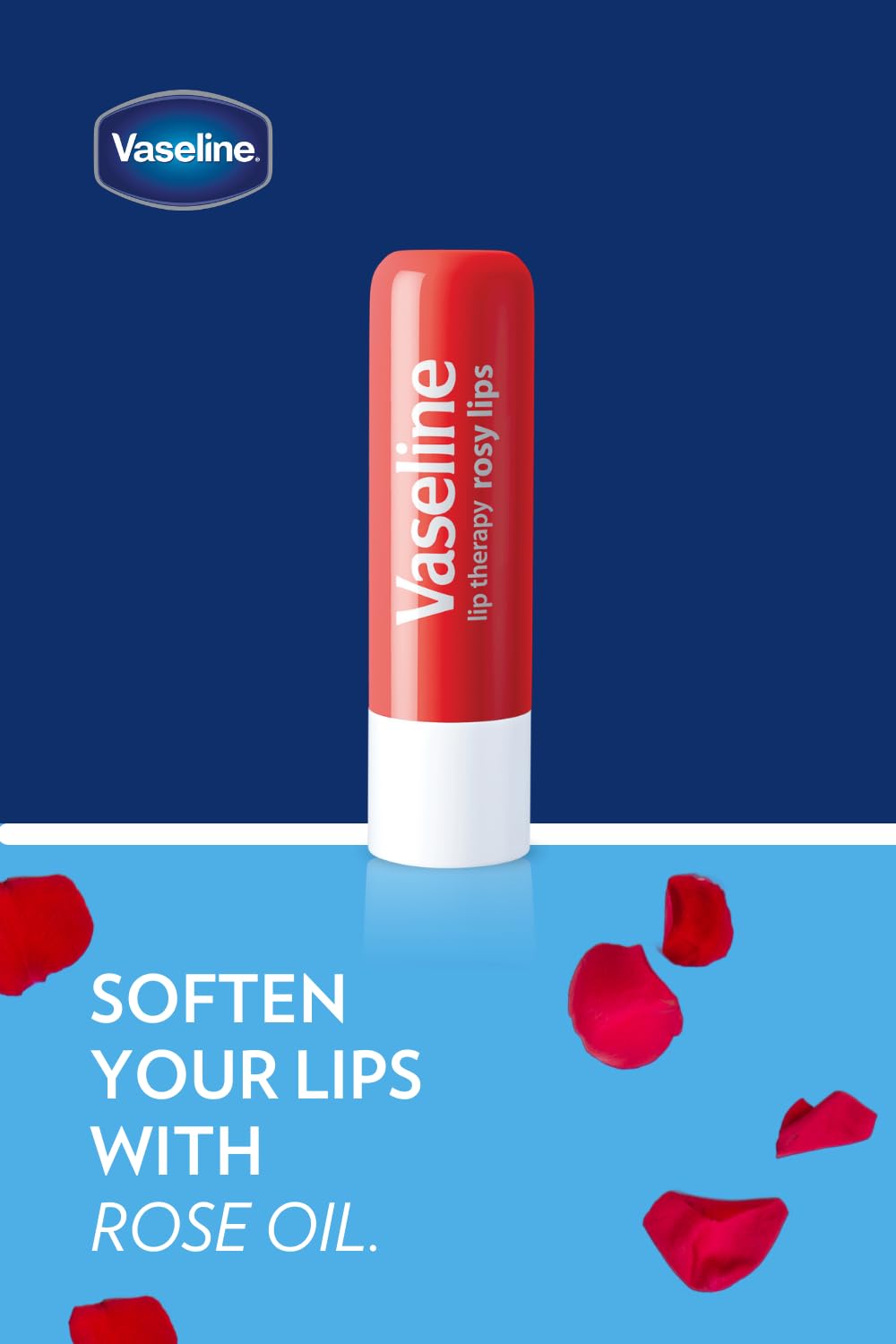 Vaseline Lip Therapy - Rosy Lip Balm for Fast-Acting Nourishment | 3-Pack of 0.16 Oz Each