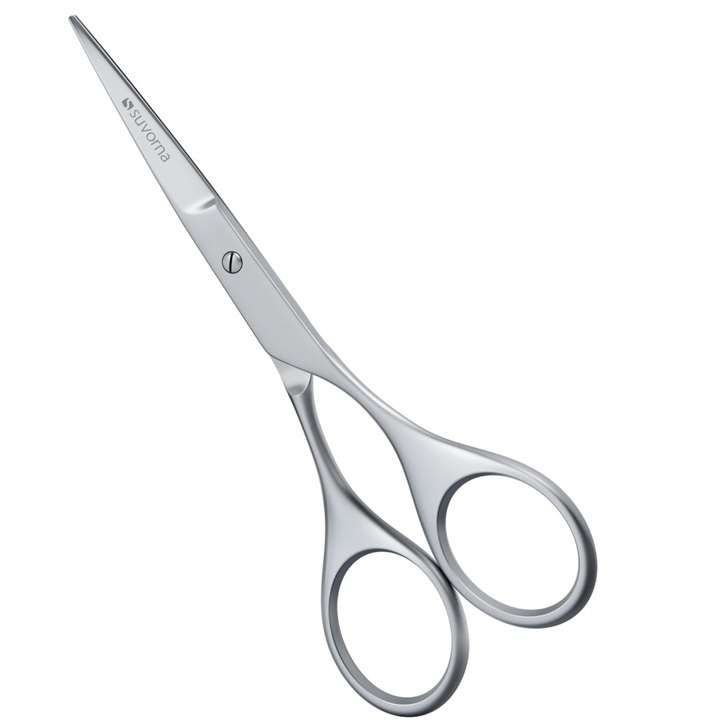 Suvorna Small Scissors for Beard, Mustache, Facial, Nose, Eyebrow, and Ear Hair - Hair Scissors for Cutting, Trimming & Grooming - Made with 5" Stainless Steel for Barbers, Professional, & Home User