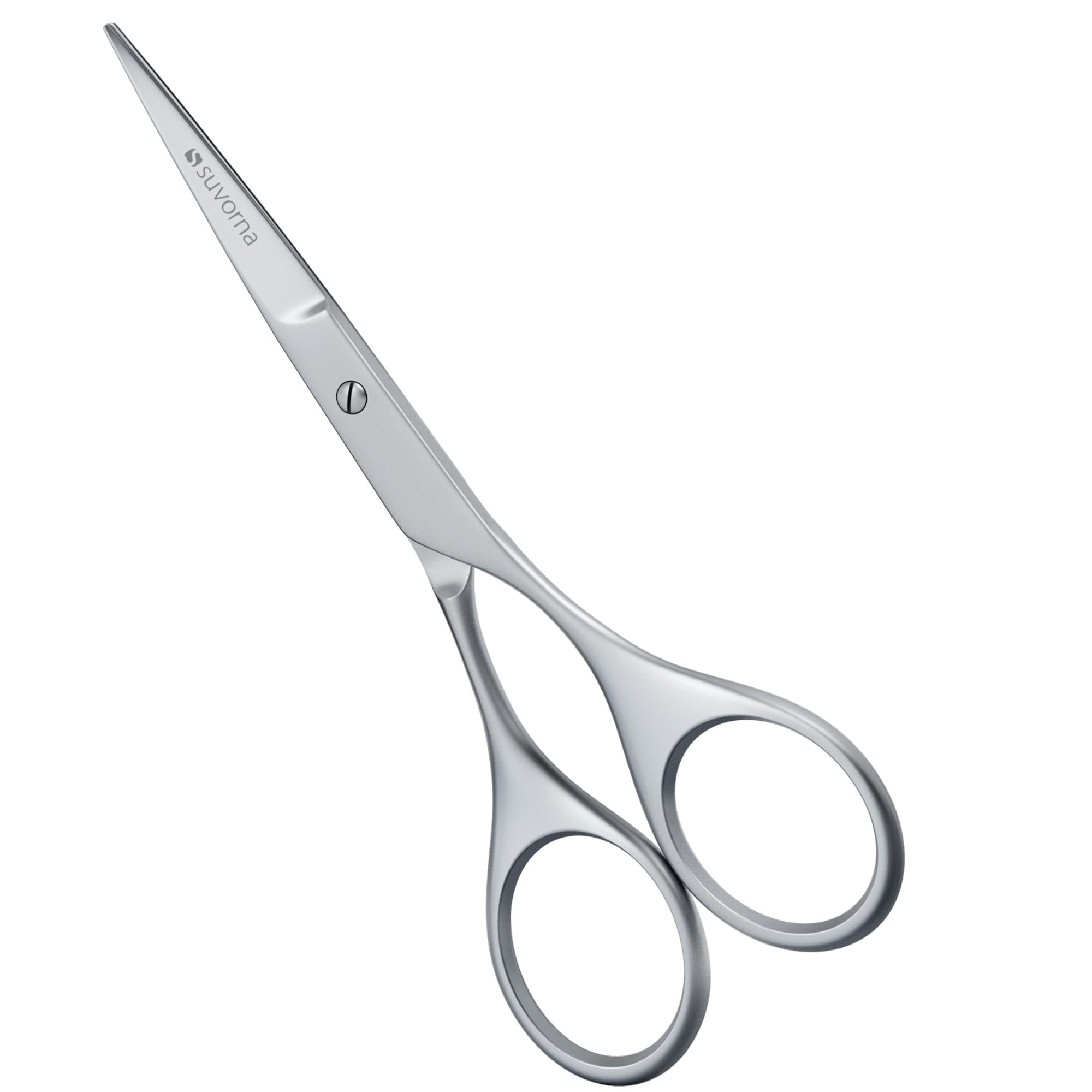 Suvorna Small Scissors for Beard, Mustache, Facial, Nose, Eyebrow, and Ear Hair - Hair Scissors for Cutting, Trimming & Grooming - Made with 5" Stainless Steel for Barbers, Professional, & Home User