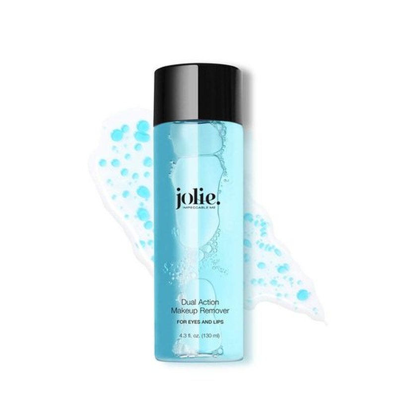 Jolie Dual Action Makeup Remover - Gentle Rinse-Off Solution for Eyes & Lips | 4.3 oz