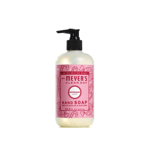Mrs. MEYER'S CLEAN DAY Hand Soap 12.5 Fl Oz 4 Count (Variety Pack), Gingerbread + Iowa Pine + Peppermint + Snow Drop