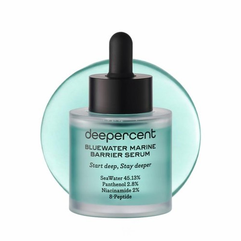 DEEPERCENT Bluewater Marine Barrier PDRN Serum – Dewy Skin Deep Hydration Long Lasting Moisture Hyaluronic Acid Niacinamide Fast Absorbing Healthy Barrier Fragrance Free Korean Skincare (1.52 fl oz)