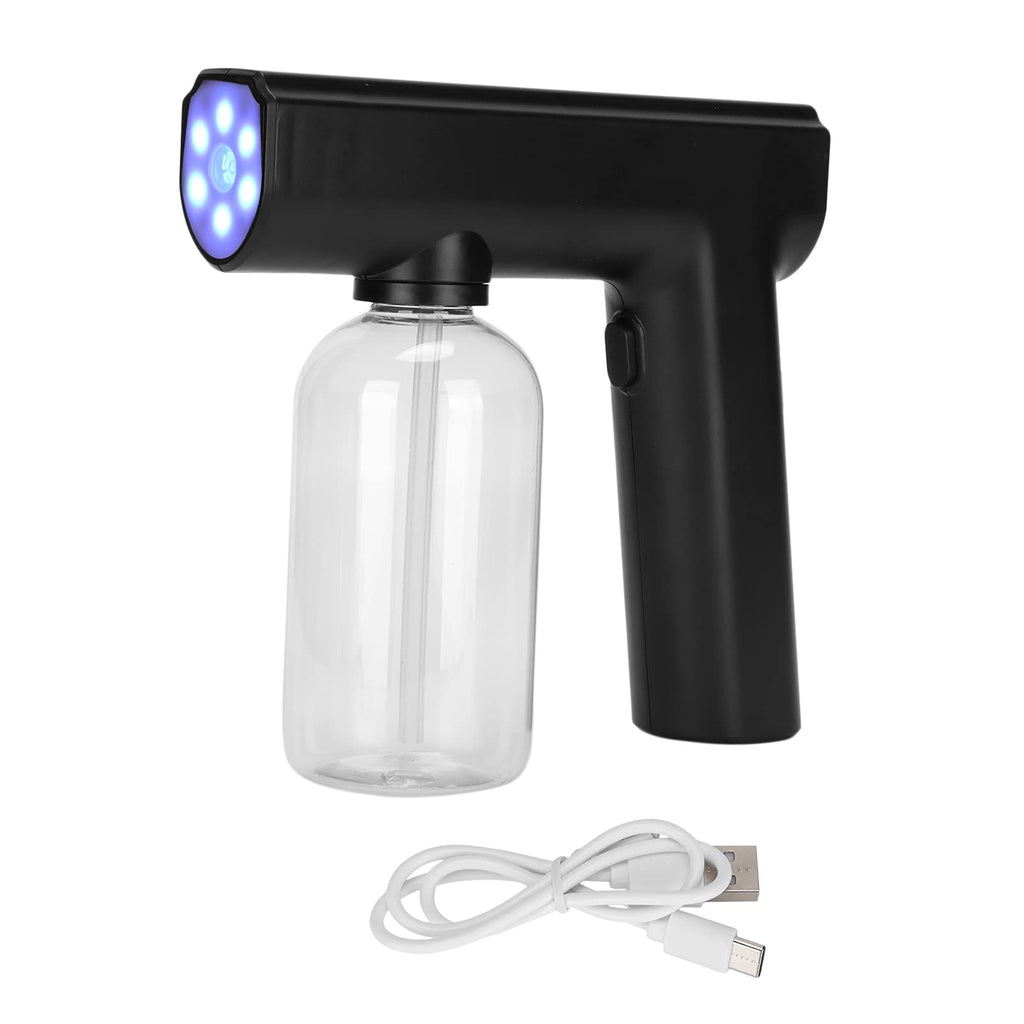 Portable Electric Mist Sprayer Gun - Multifunctional Nano Fogger for Cleaning & Hydration (Black)