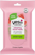 Yes To Watermelon Facial Wipes - Hydrating & Refreshing Formula for Clean Skin | 10 Count