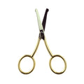 Camila Solingen CS06 Professional Hypoallergenic Gold Plated Rounded Safety Tip Scissors for Facial, Body & Nostril Hair. for Men Women & Kids. Made of Durable Carbon Steel in Solingen, Germany