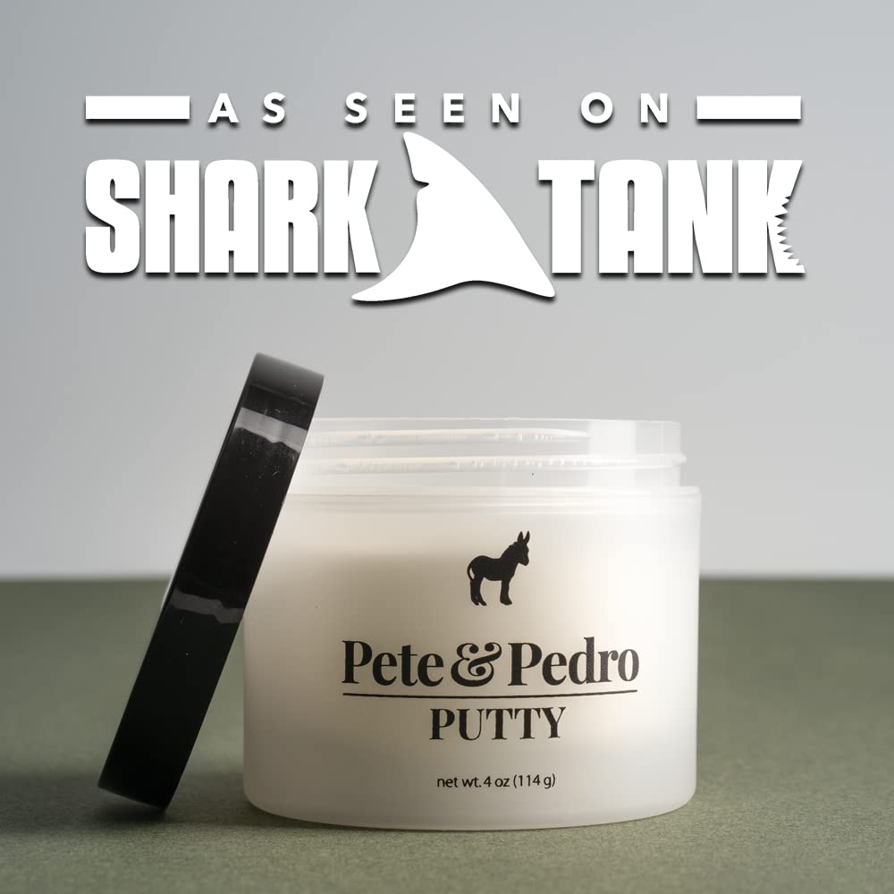Pete & Pedro SOFT PUTTY - Hair Putty for Men | Strong Hold and Matte Low Shine Finish, Softer Texture & Consistency For Easier Hair Styling | As Seen on Shark Tank, 2 oz.