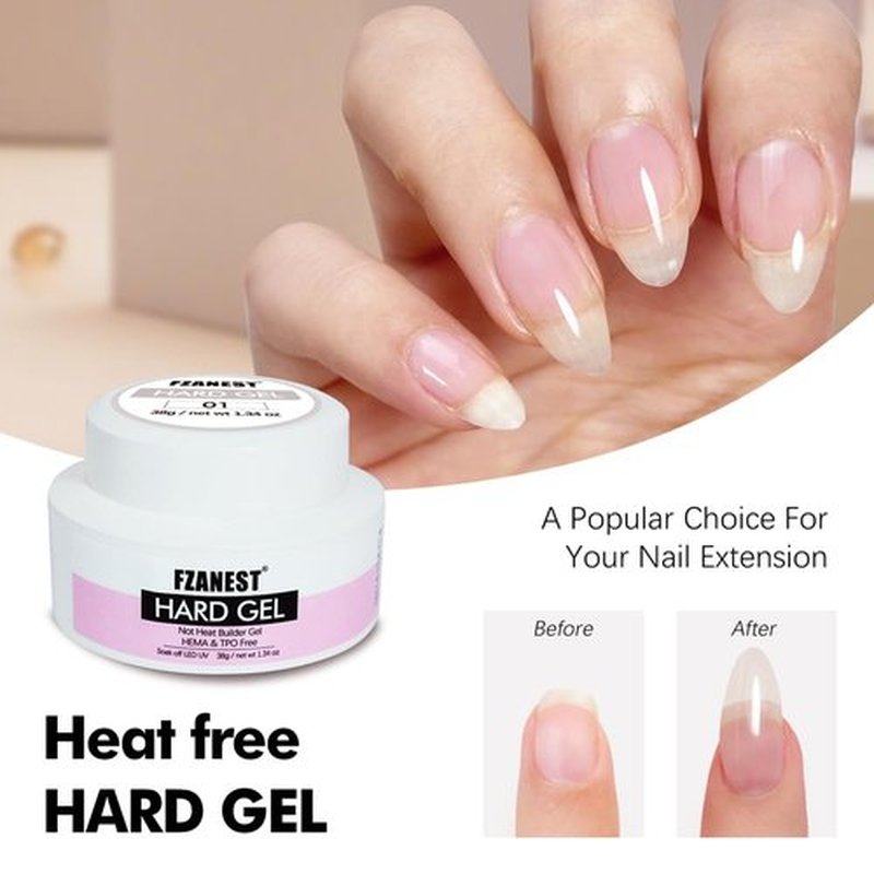 FZANEST Builder Gel Hema-free Tpo-Free Clear Hard Gel For Nails Extension Sculpting Overlay UV Led Soak Off #01