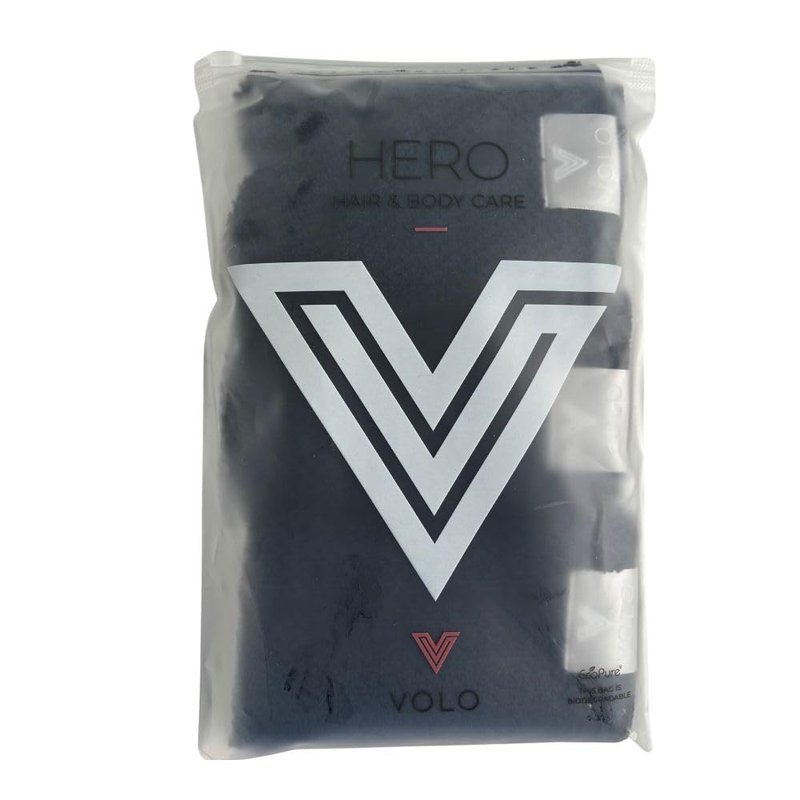 VOLO Hero Face Towel | Reusable Facial Wash Cloths | Makeup Remover & Post Shower| Ultra Soft, Absorbent, Gentle, Fast Drying Nanoweave Fabric Face Towels | Microfiber 3PK (Vinyl Black - Tote)