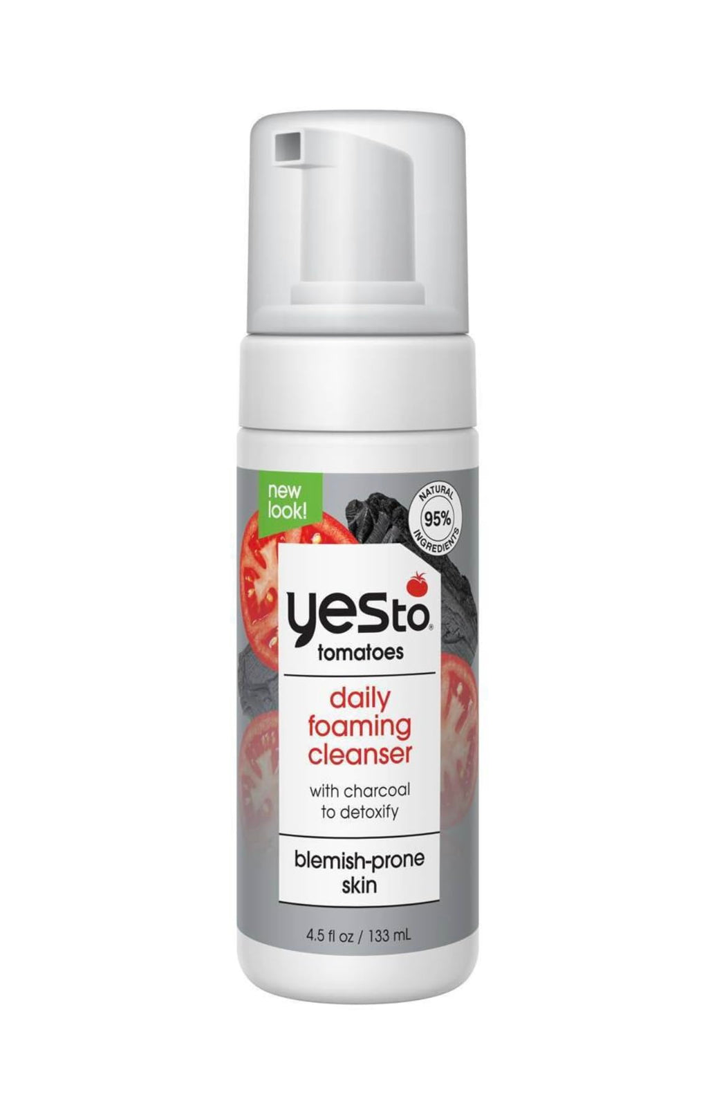 Yes To Tomatoes Anti Pollution Detoxifying Charcoal Oxygenated Foaming Facial Cleanser - 4.5 fl oz