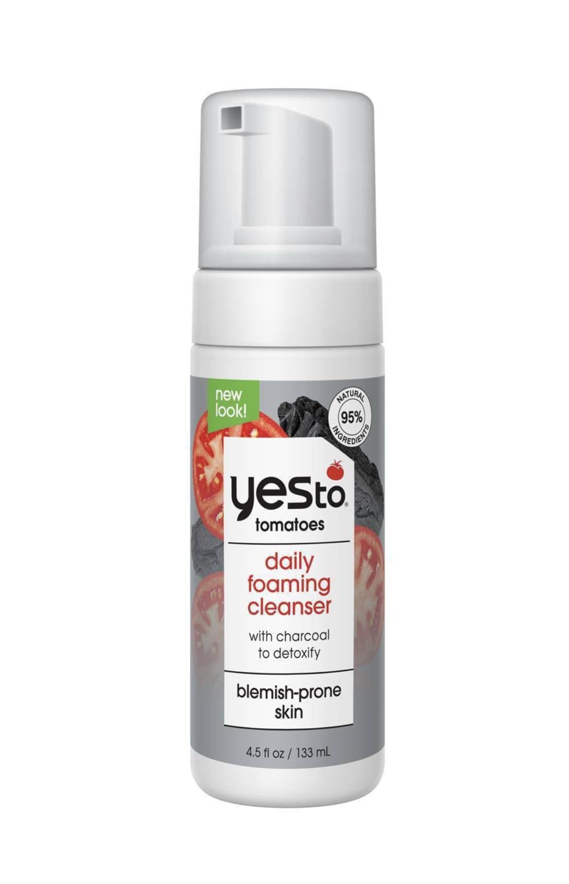 Yes To Tomatoes Anti Pollution Detoxifying Charcoal Oxygenated Foaming Facial Cleanser - 4.5 fl oz