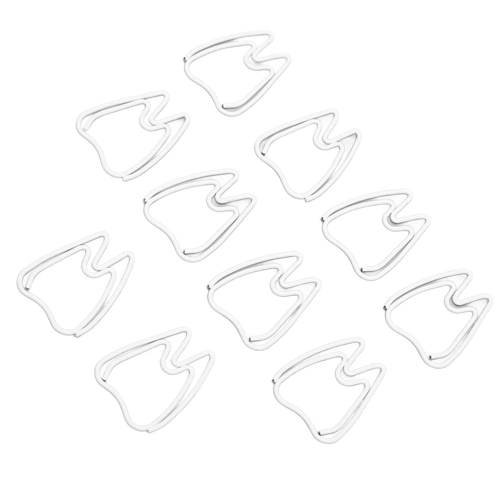 Tooth Shaped Paper Clips,100Pcs Mini Cute Hollow Paperclips Electroplated Metal Office Clips for Document Sorting Organizing