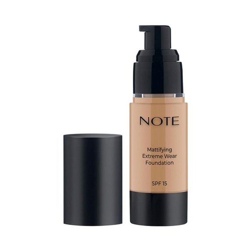 NOTE Mattifying Extreme Wear Liquid Foundation SPF 15 - Full Coverage for Oily Skin - 1 oz, Shade 04