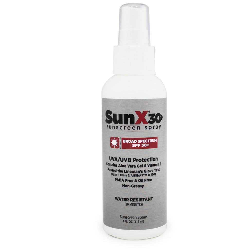 CoreTex Sun X 30+ SPF Sunscreen Spray Lotion - 4oz Pump Bottle of Paraben, Oxybenzone, Octinoxate, & Oil Free Sunscreen - No White Cast and Water Resistant Up to 80 Minutes