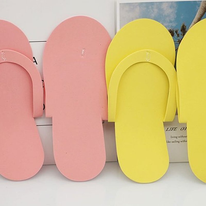 Khakho Eva Disposable Anti-Slip Pedicure Slippers,Disposable Flip Flops,Foam Slippers,Spa Slippers for Salon Nail Foot Spa