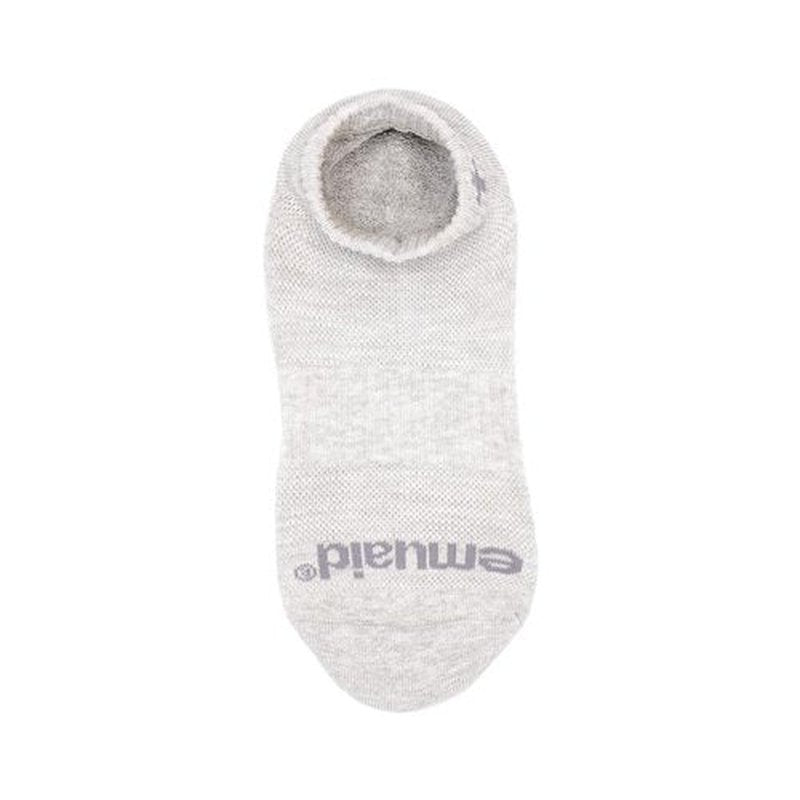 emuaid Ionic Silver Socks – Silver Fiber Blend, Moisture-Wicking & Odor Control, One Pair – Gray