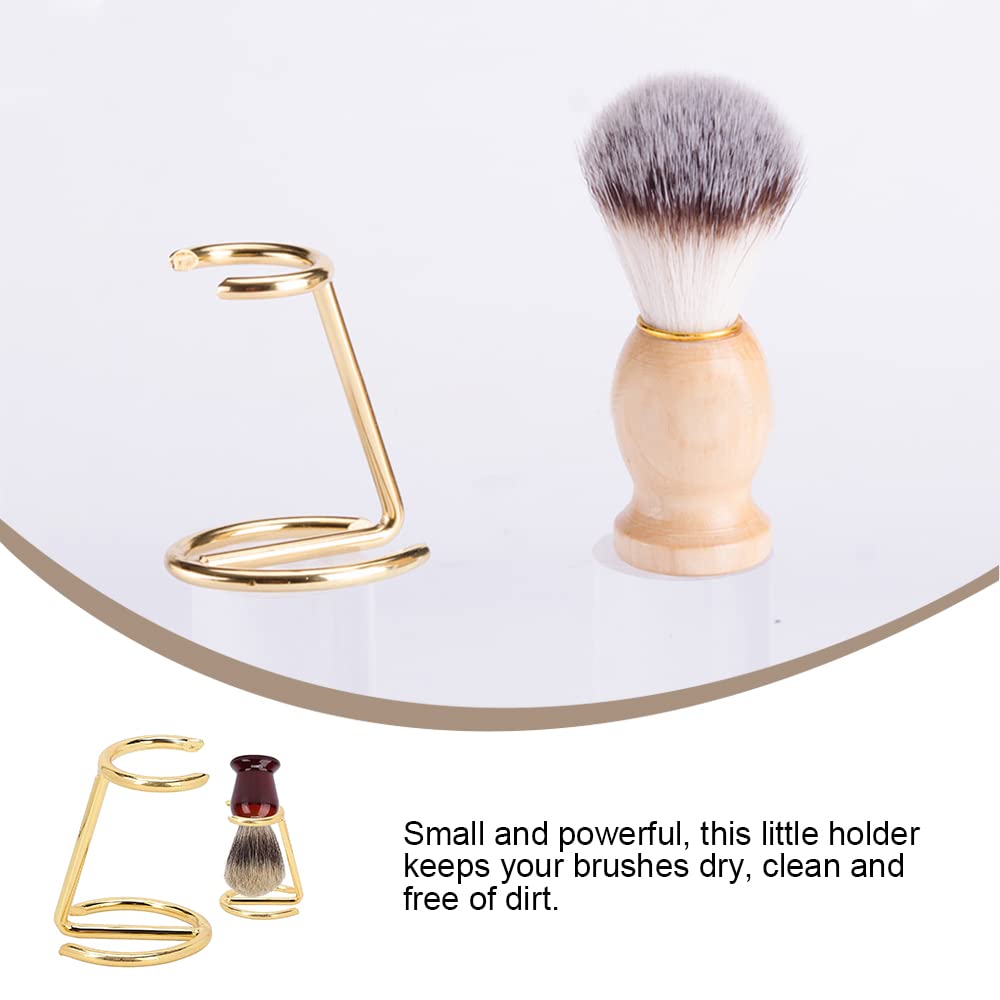 ZBJBinCH Shaving Brush Holder, Shaving Stand Shaving Razor and Brush Stand Christmas Men's Gift for Safety Razor Stand Place manual shaving foam brush Stainless Steel （Without Brush）