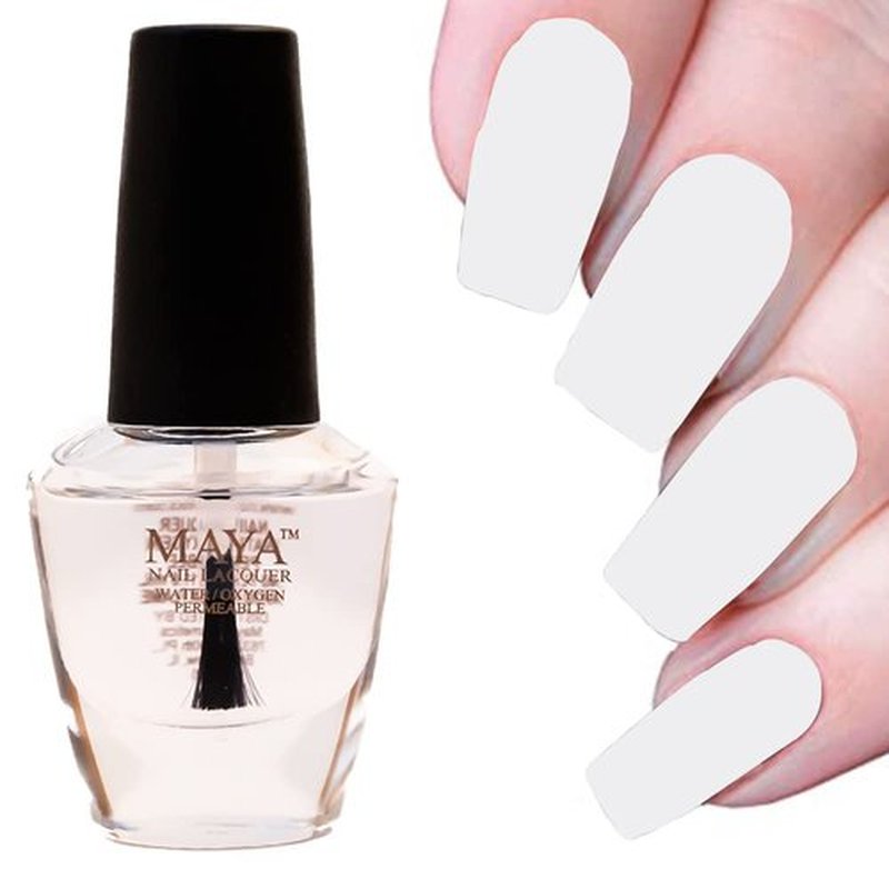 MAYA Nail Lacquer (Top Coat). Breathable, Made in the USA, and "9-FREE"