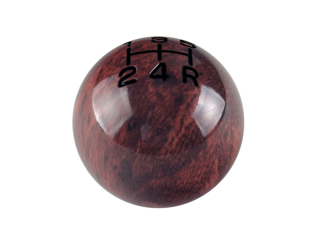 DEWHEL Aluminum Classic Weighted Wooden Type R Manual 5 Speed Gear Shift Knob w/Black Engraved Inlay with Universal Threads M8x1.25 M10x1.25 M10x1.5 M12x1.25