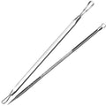 Teenitor Pimple Extractor Acne Treatment Tool Surgical Grade Blackhead Comedone Removal 2-in-1 Popper Tool for Face Nose Blackhead Extractor Tool Silver