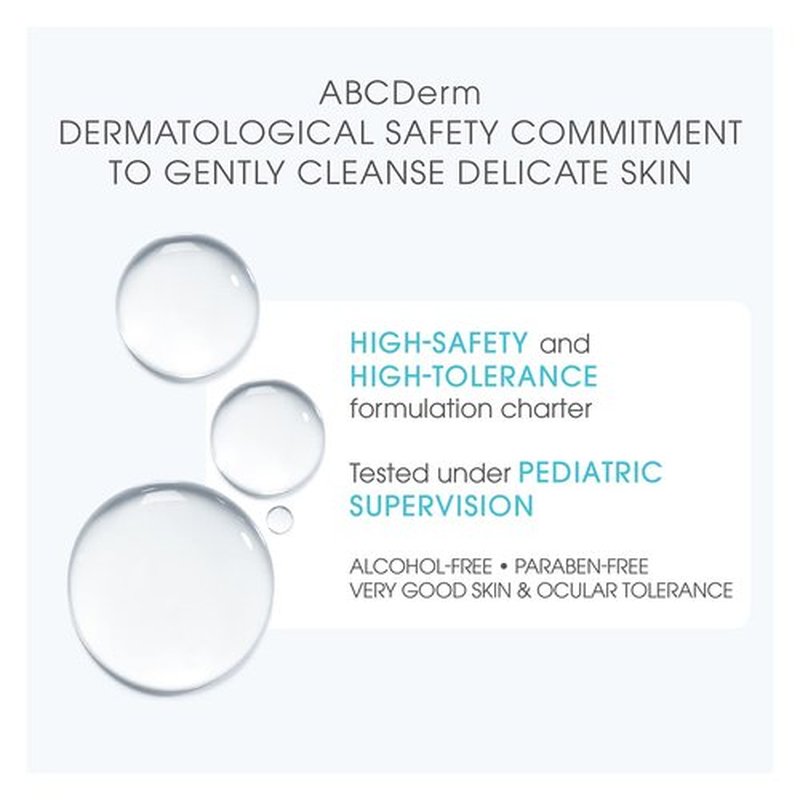 Bioderma ABCDerm H2O - Gentle Cleansing Water for Baby Skin - 500ml Size