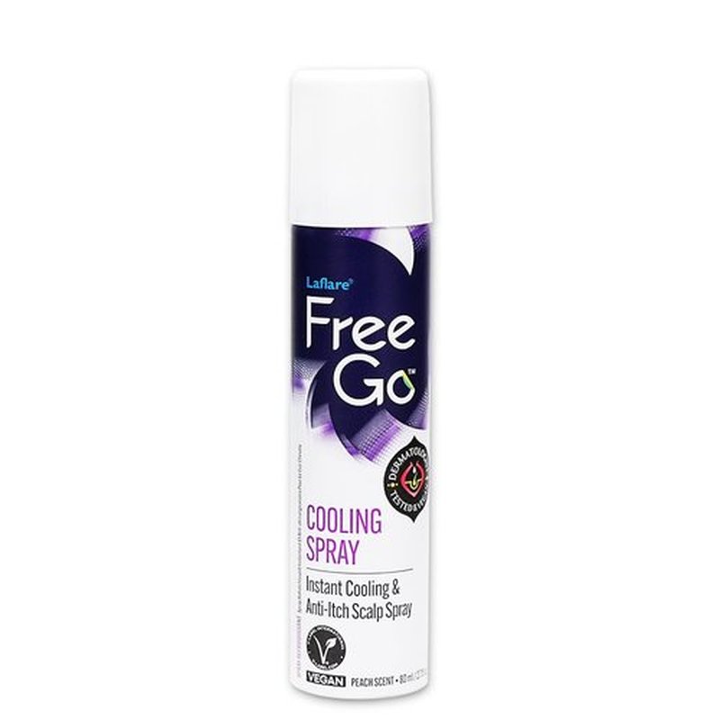 Laflare Laflare® Cooling Spray for Braiding, Wig & Weaving. Instantly Reduce Temperature & Relief Itchy Scalp and Skin, Vegan(Biotin, Tea Tree, Castor Oil) 80 ml (Travel Size, 1, Count)
