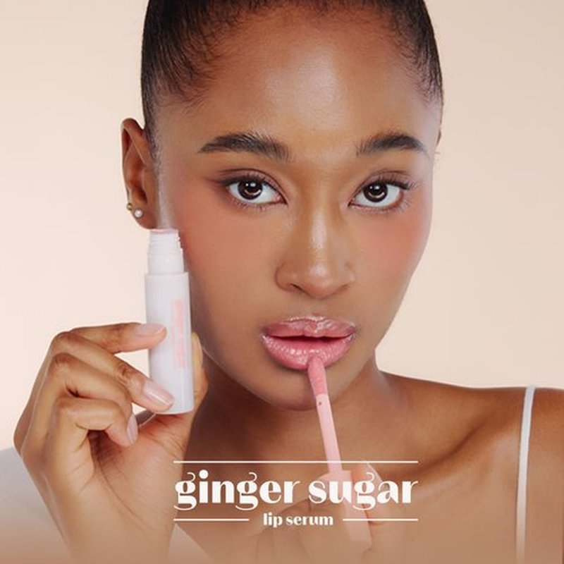 ETUDE Ginger Sugar Lip Serum - Nourishing Lip Balm with Mega Tip Applicator | Intensive Moisture & Glossy Tint (Nude Beige, 13g)