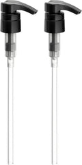 Skiennix 33.8 oz Shampoo & Conditioner Pumps - 2-Pack Dispenser for 1-Inch Neck Bottles (Black)