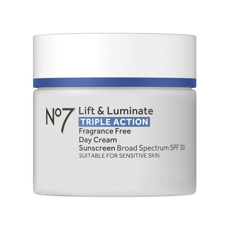 No7 Lift & Luminate Face Cream - Fragrance-Free Anti-Aging Moisturizer with SPF 30 - 1.69 Oz