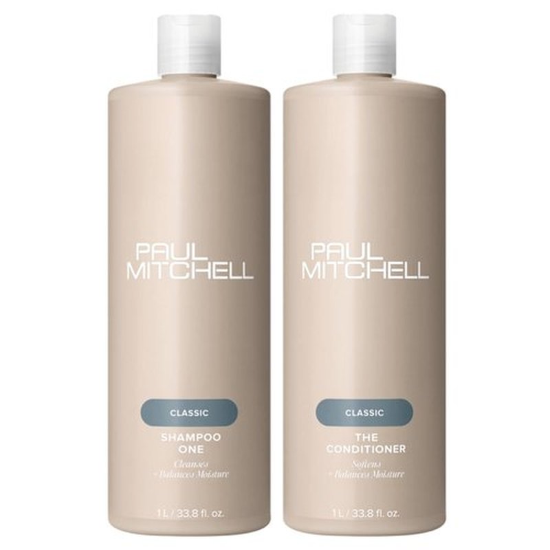 Paul Mitchell Cleanse & Detangle Duo Set - Classic Liter Size for Effortless Hair Care