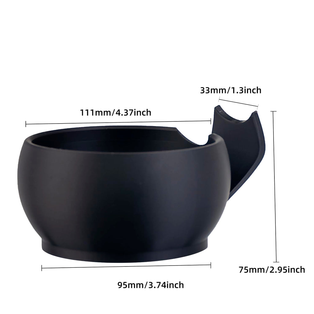 Grandslam Shaving Bowl with Ridges, Shaving Mug with Brush Stand, Shaving Soap Bowl for Shaving Cream and Soap, Durable & Holds Heat Longer, Rich & Thick Lather, Great for Traveling and Use at Home