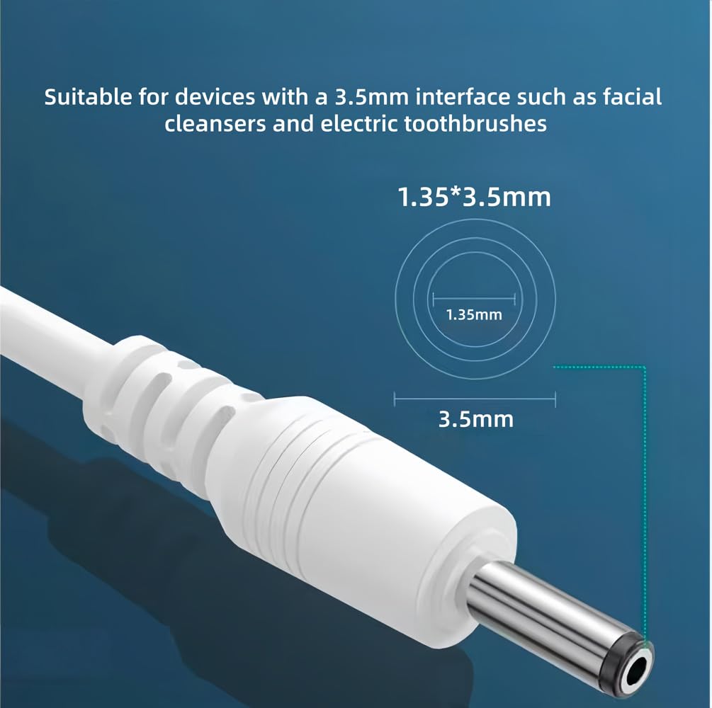 Xrlszeph 5V2A Charging Kit for Foreo Luna/Luna 2/Luna Mini/ISSA, DC 3.5mm Replacement