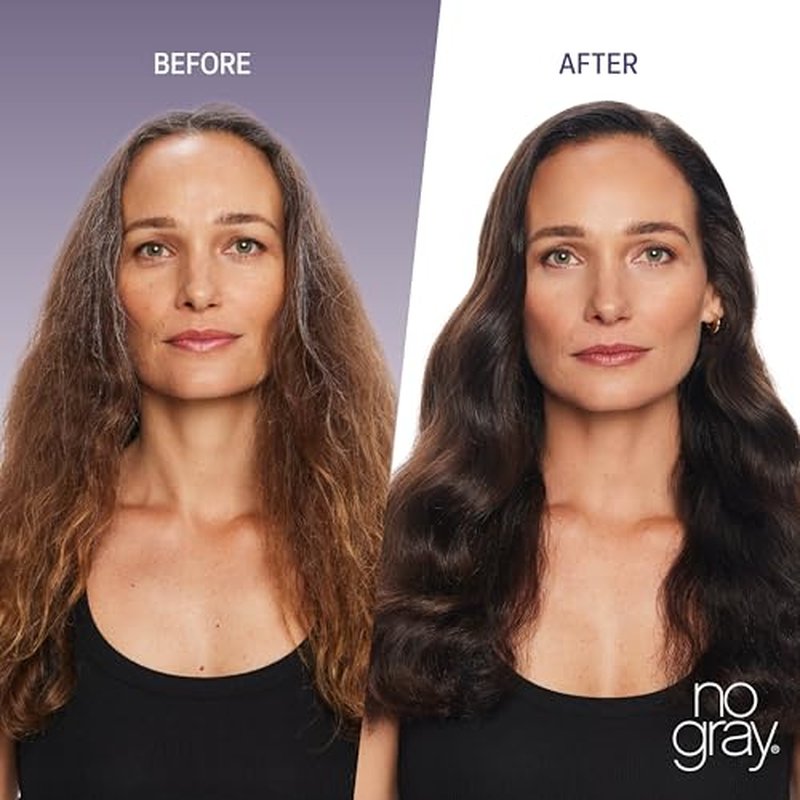 No Gray Quick Permanent Hair Color Shampoo, Black, 8.45 oz