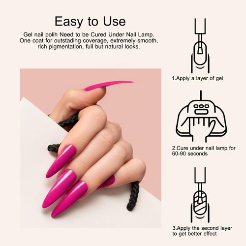 CANNI 2Pcs Hema-Free Black White Gel Nail Polish Set- Black and White Gel Polish Kit, Soak Off LED Nail Gel Manicure Kit DIY at Home Salon Gifts for Women Girls